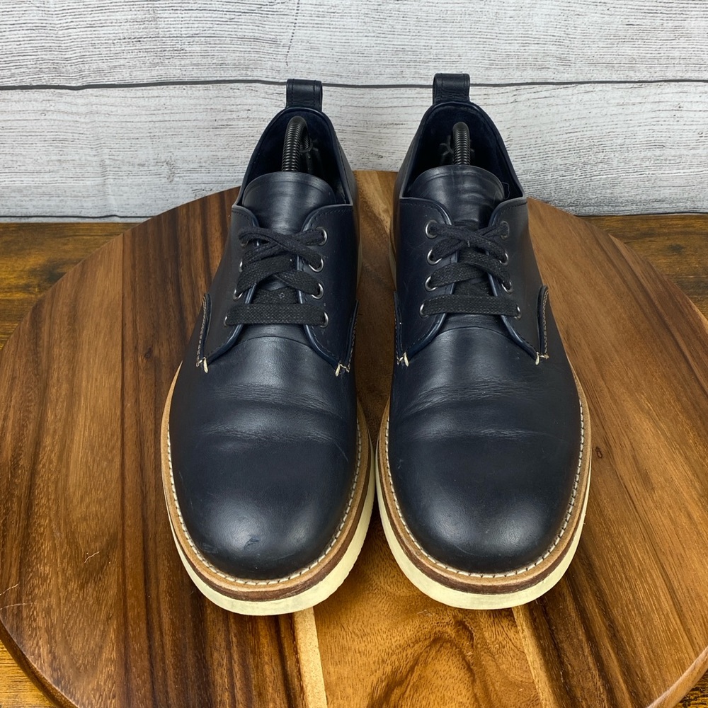 Coach Derby Lace Up Navy Blue Leather Shoes G1671 Men’s Size 10 D / EU 43 - Picture 8 of 12